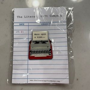 Literary gift company typewriter pin